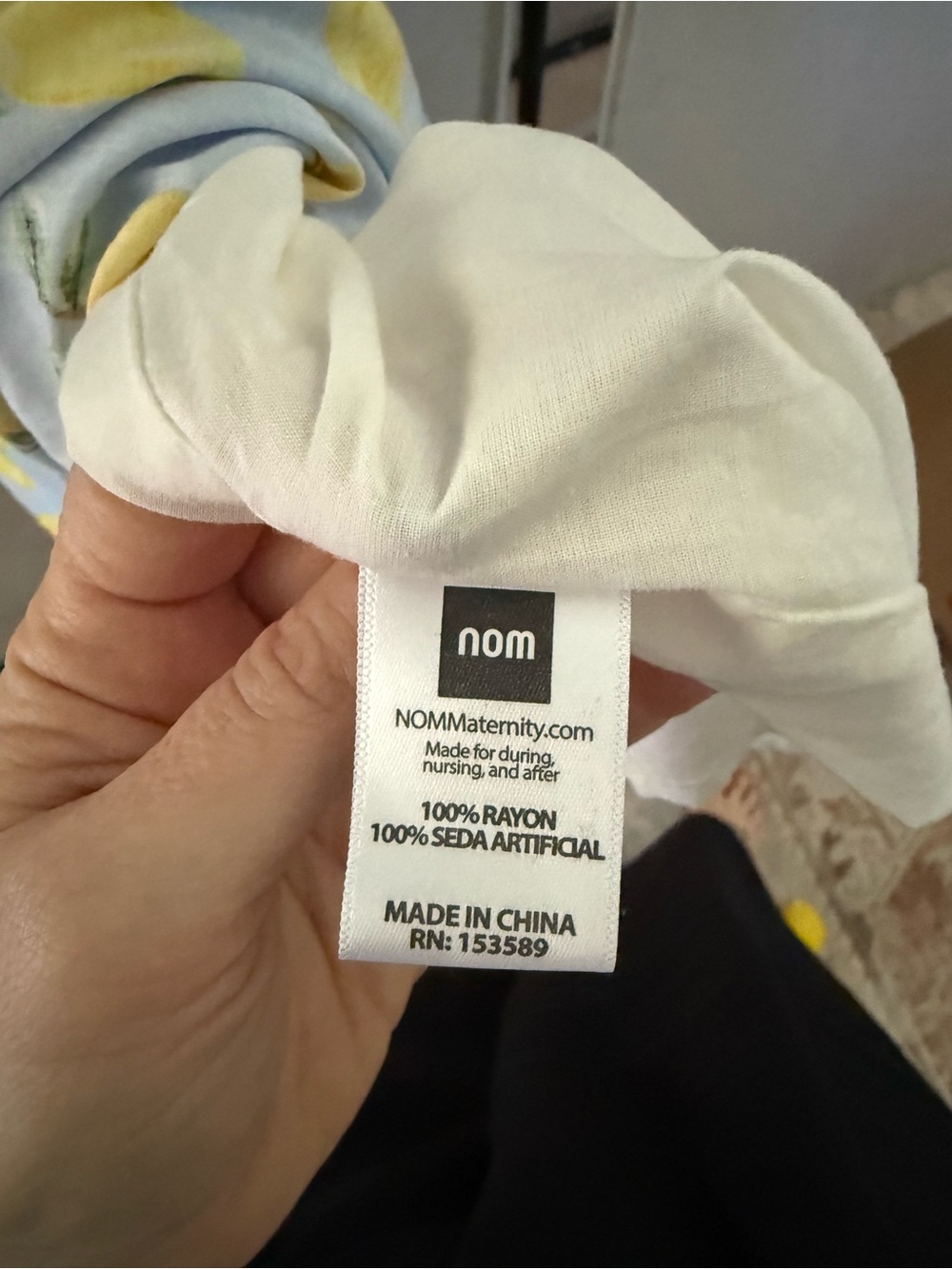 Nom Maternity Emma Tiered Floral During & After Dress in Lemon - Picture 5 of 7